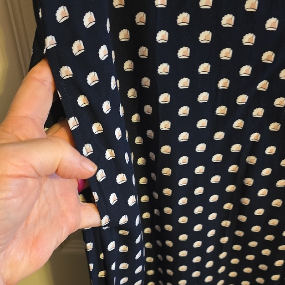 LOFT Dark Blue and White Patterned Maxi Dress - Picture 5 of 7